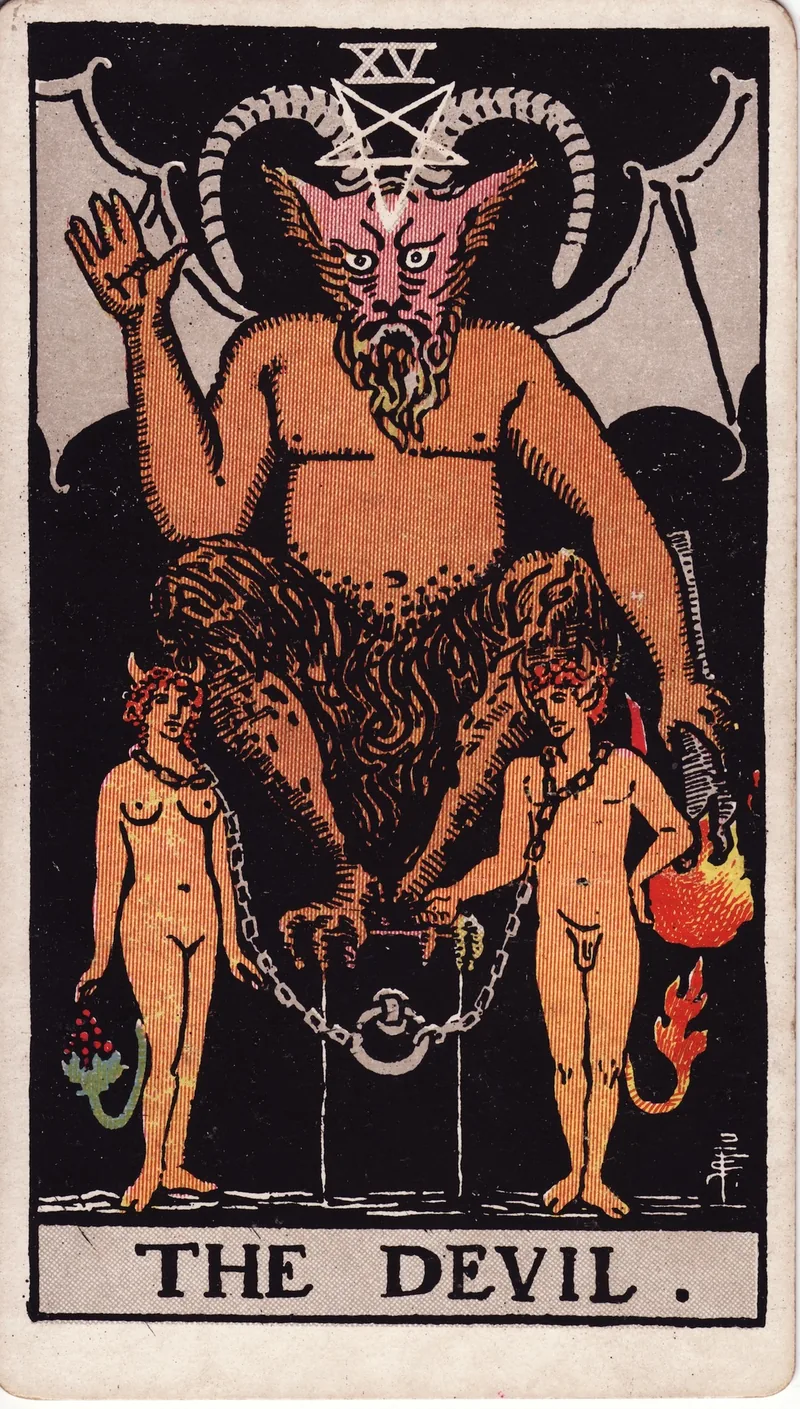 Hình lá bài Ác Quỷ (The Devil) — Ẩn chính · số 15